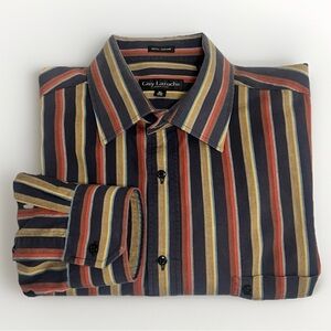 BOGO 50%OFF Guy Laroche Cotton Shirt Men’s‎ XL Long Sleeves Striped Designer
